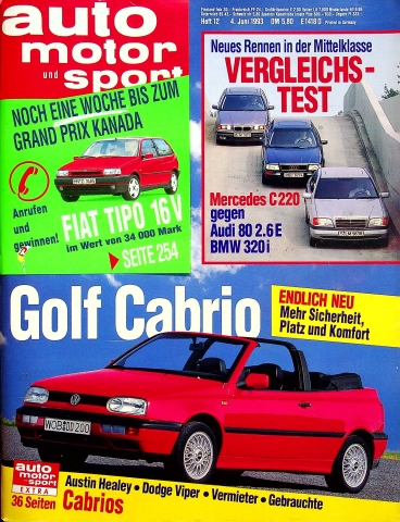 Deckblatt Auto Motor und Sport (12/1993)